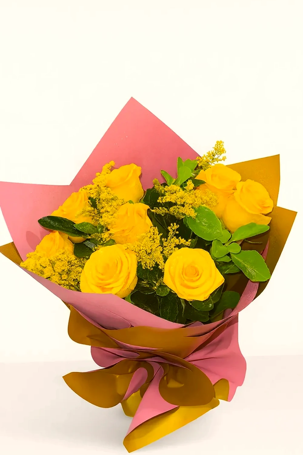 Buquê 8 Rosas Amarelas