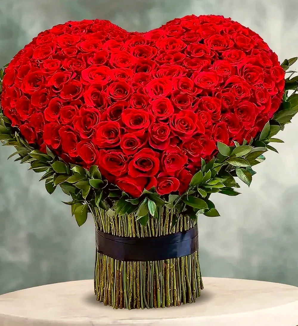 Coração de Rosas Vermelhas
