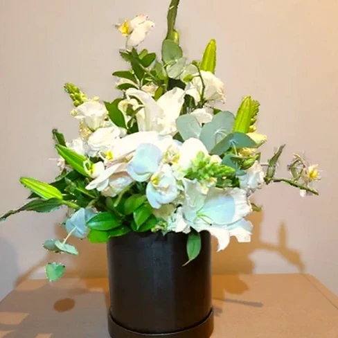 Arranjo Luxuoso de Orquídeas e Lírios