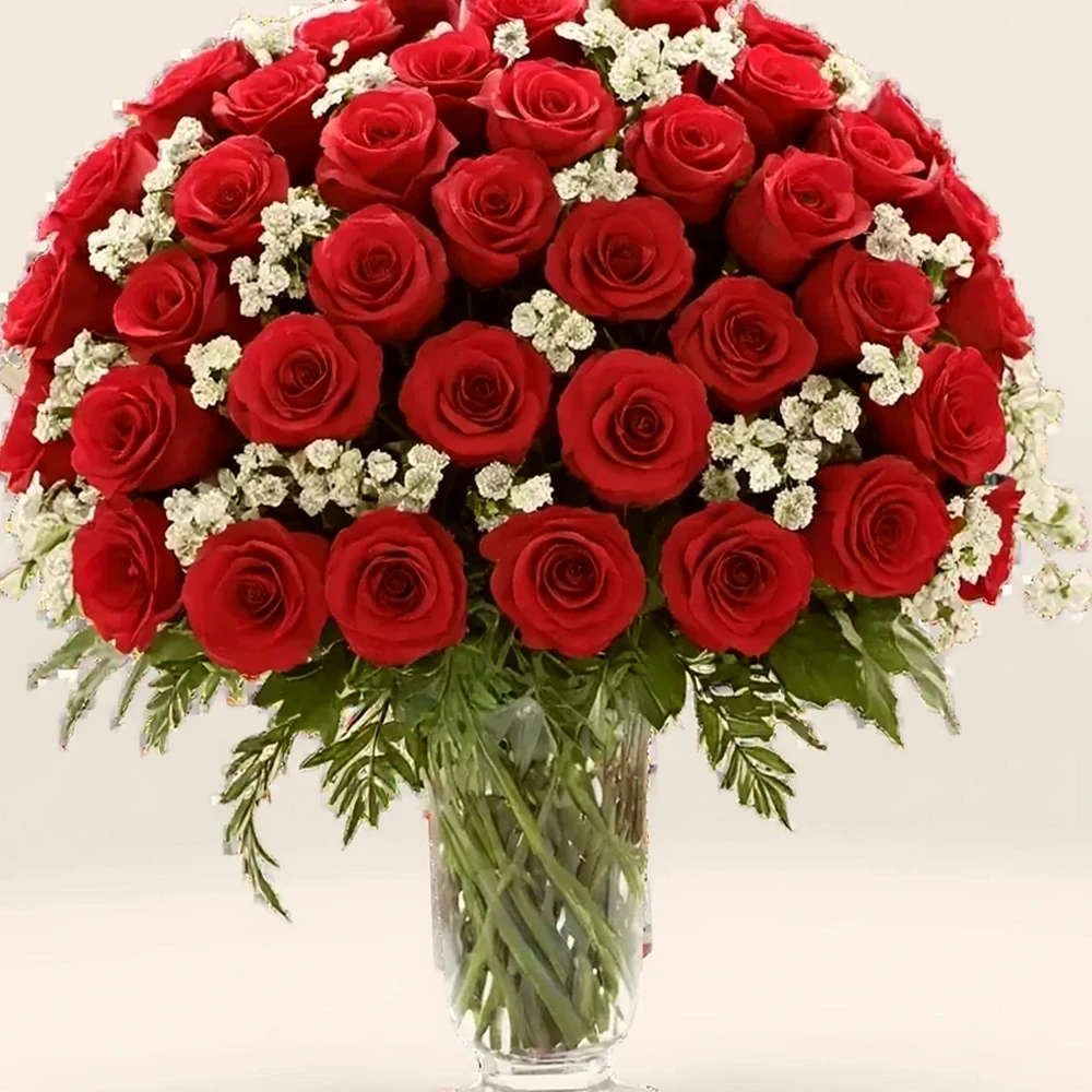 Arranjo Clássico de Rosas Vermelhas - Amor e Elegância