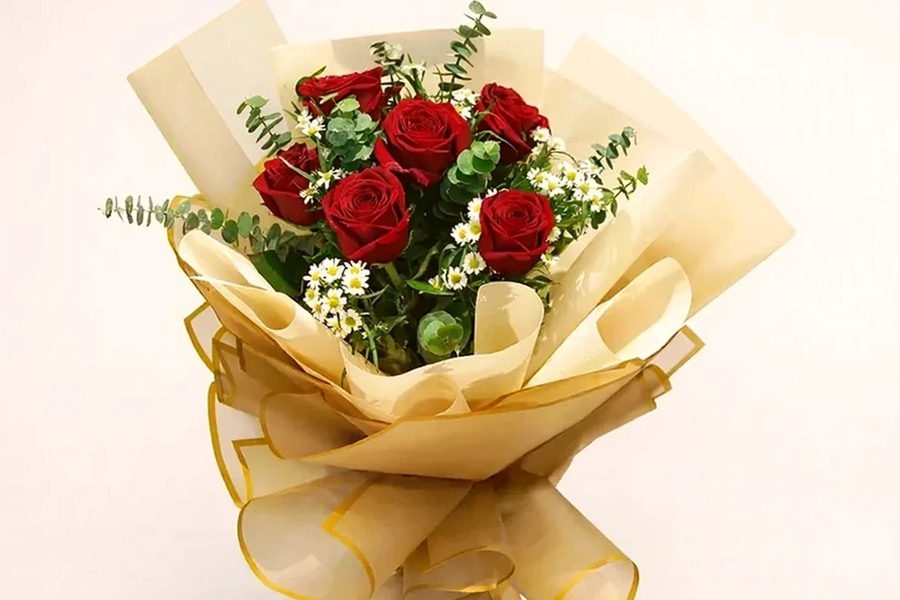 Buquê de Rosas colombianas com Design Exclusivo