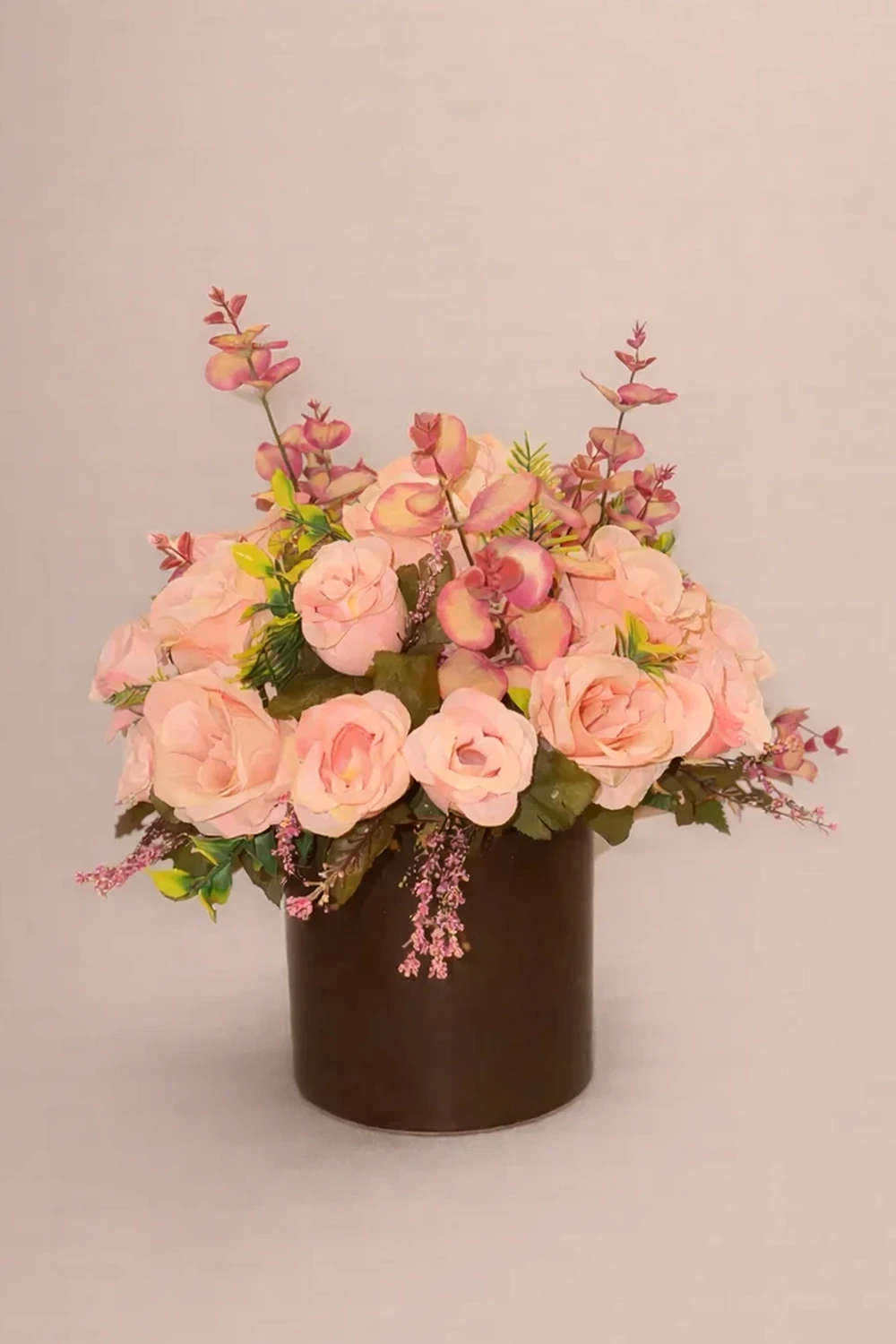 Arranjo Artificial de Rosas Rosé Elegantes